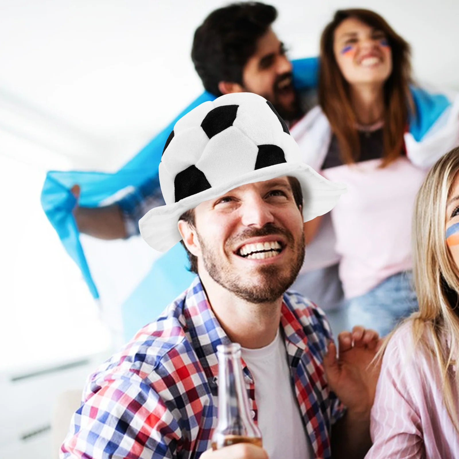 Soccer Ball Shaped Hat Funny Sports Fans Costume Accessory for Party Stage Performances Dance Groups Men Women
Soccer Ball Shaped Hat Funny Sports Fans Costume Accessory for Party Stage Performances Dance Groups Men Women