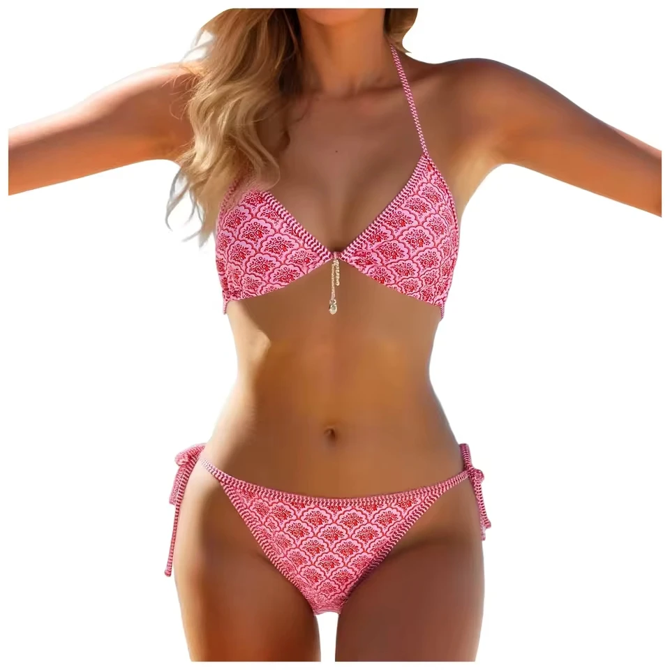 Womens Halter Bikini Sets Drawstring Swimsuits Tie Back Bathing Suit Summer Swimsuit Padded Thong Swimwear Triangle Bikinis Set
Womens Halter Bikini Sets Drawstring Swimsuits Tie Back Bathing Suit Summer Swimsuit Padded Thong Swimwear Triangle Bikinis Set