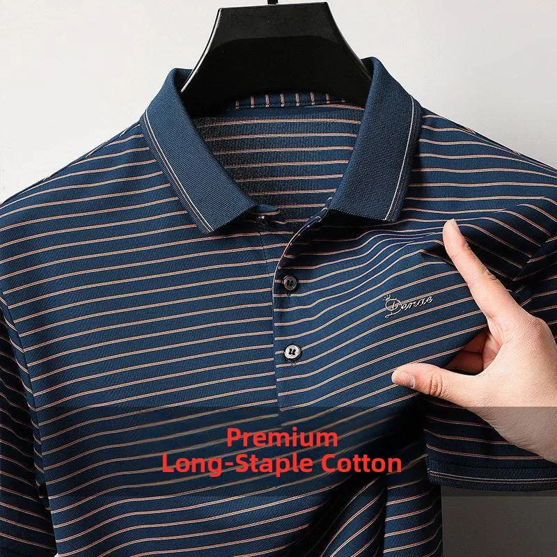 Slim Stripe Midlife Men's Short Sleeve Shirt Business Casual Lightweight Dad Clothes Stripe Short Sleeve T-Shirt
Slim Stripe Midlife Men's Short Sleeve Shirt Business Casual Lightweight Dad Clothes Stripe Short Sleeve T-Shirt