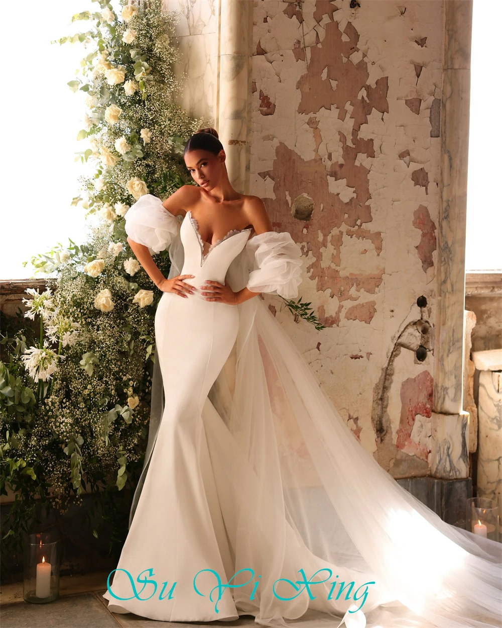 Customized Classic White Jersey Evening Dress Elegant V-Neck Sleeveless Wedding Dresses Delicate Mermaid Lace Celebrity Gowns
Customized Classic White Jersey Evening Dress Elegant V-Neck Sleeveless Wedding Dresses Delicate Mermaid Lace Celebrity Gowns