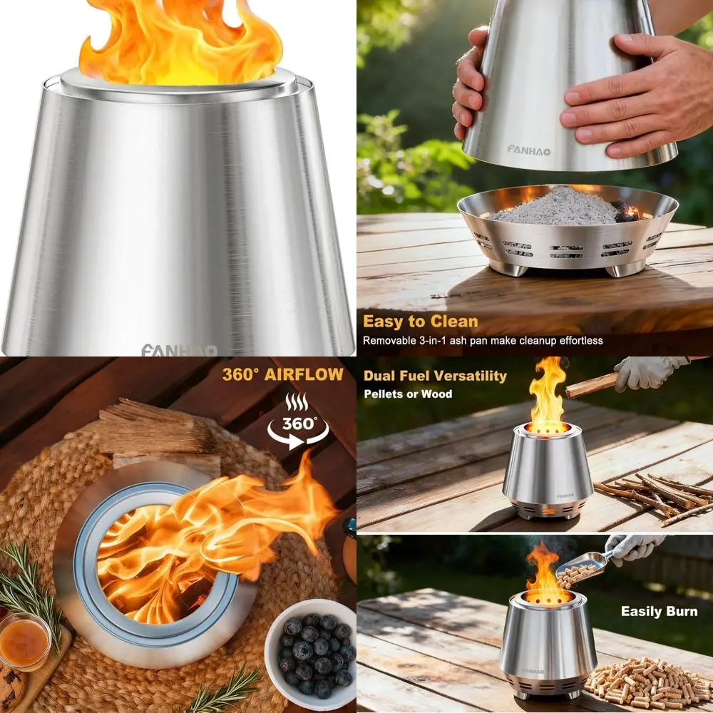 Портативная костра из нержавеющей стали для кемпинга, улицы и патио — эффективная настольная костра для сжигания древесины или гранул с переноской
Портативная костра из нержавеющей стали для кемпинга, улицы и патио — эффективная настольная костра для сжигания древесины или гранул с переноской