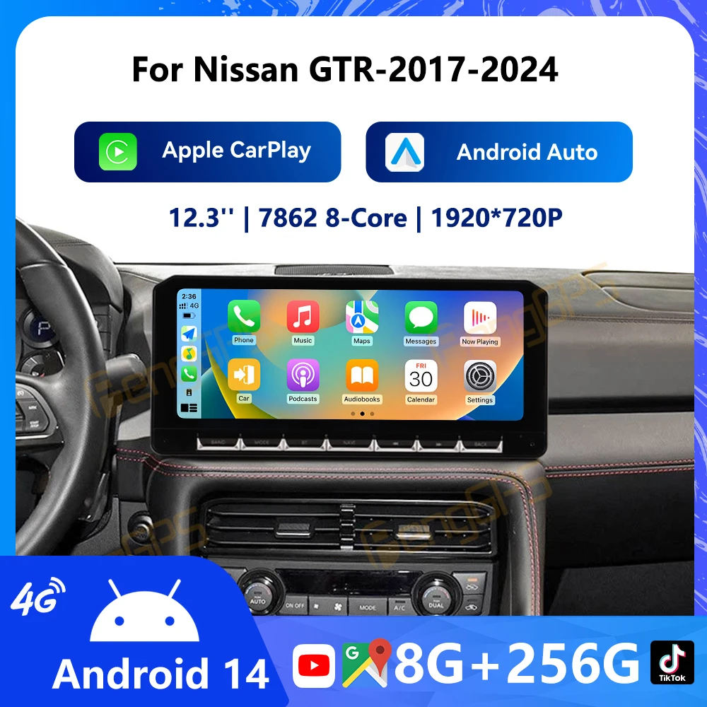 Для Nissan GT-R GTR Skyline 2017-2024 Android автомобильный радиоприемник стерео авторадио мультимедийный плеер Carplay GPS Navi головное устройство 7862 BT
Для Nissan GT-R GTR Skyline 2017-2024 Android автомобильный радиоприемник стерео авторадио мультимедийный плеер Carplay GPS Navi головное устройство 7862 BT