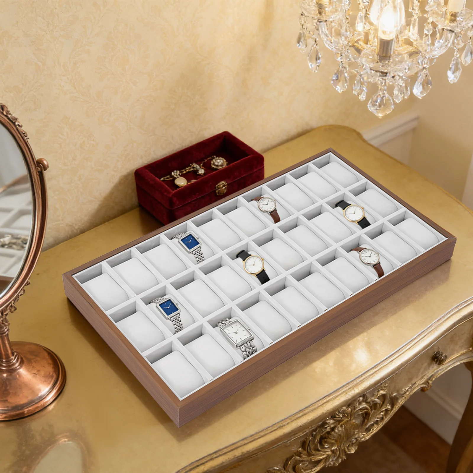 Watch Box 30 Compartments Watch Display Case Jewelry Storage Birthday, Valentine's Day, Wedding Gifts
Watch Box 30 Compartments Watch Display Case Jewelry Storage Birthday, Valentine's Day, Wedding Gifts