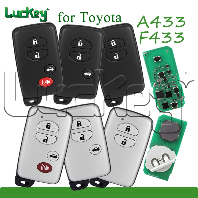 Luckey Car Remote Key Fob for Toyota Land Cruiser Camry RAV4 Avalon 2012-2015 Board A433 F433 433.92Mhz 2/3/4 Buttons Car Key
Luckey Car Remote Key Fob for Toyota Land Cruiser Camry RAV4 Avalon 2012-2015 Board A433 F433 433.92Mhz 2/3/4 Buttons Car Key