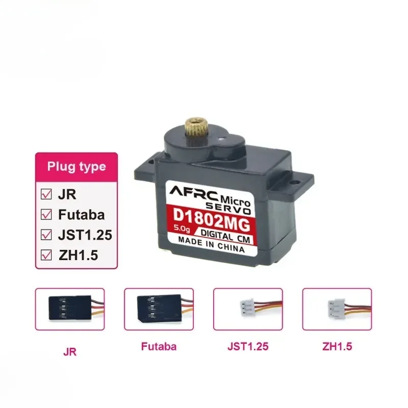 D1802 5g Coreless Motor Plastic Digital Micro Servo 3.7-6V for RC Model Micro Airplane Helicopter Robot DIY Parts
D1802 5g Coreless Motor Plastic Digital Micro Servo 3.7-6V for RC Model Micro Airplane Helicopter Robot DIY Parts