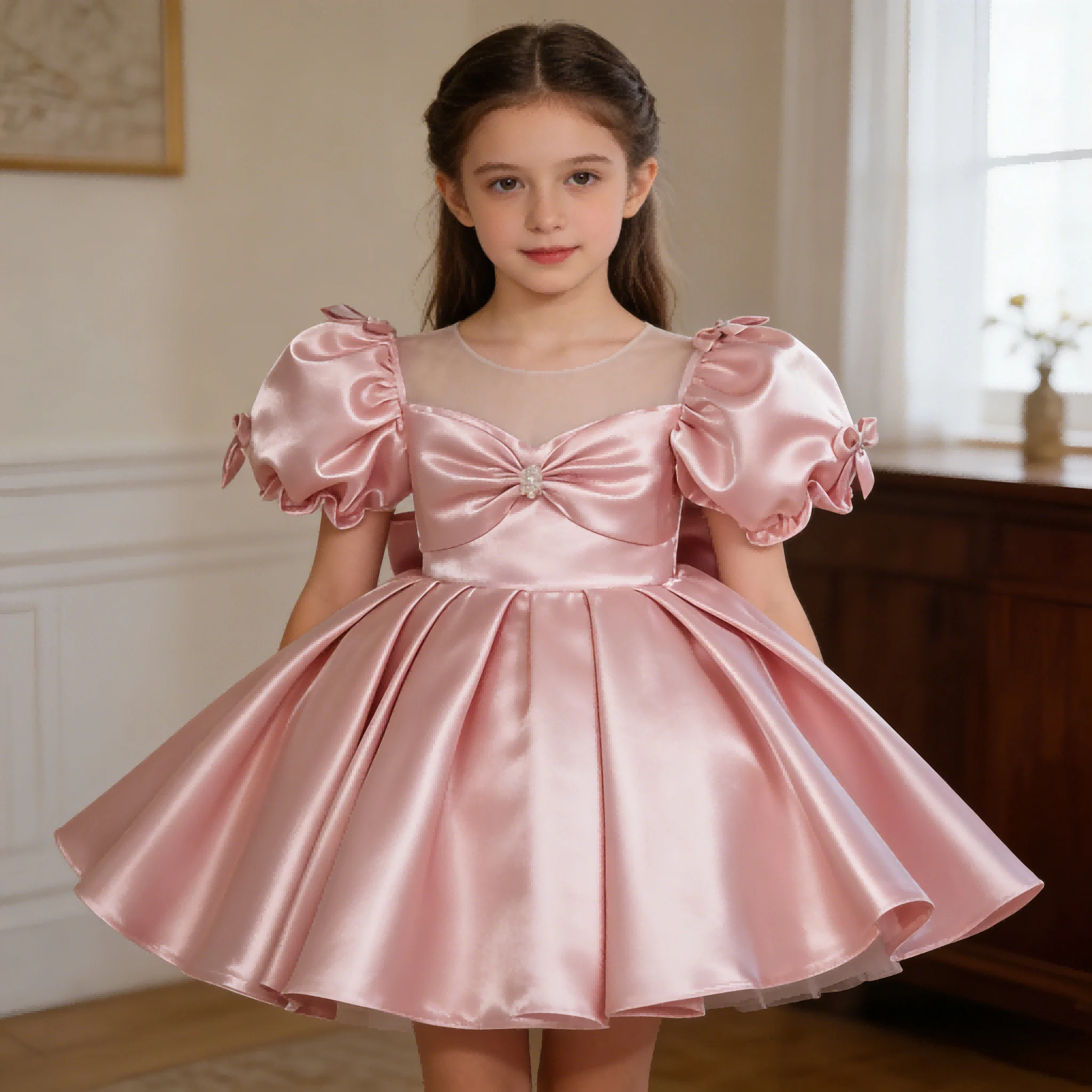 Girls Princess Party Dress for Piano Performanc Girl Wedding Pageant Formal Gown Dresses Eid Host Children First Birthday Flower
Girls Princess Party Dress for Piano Performanc Girl Wedding Pageant Formal Gown Dresses Eid Host Children First Birthday Flower
