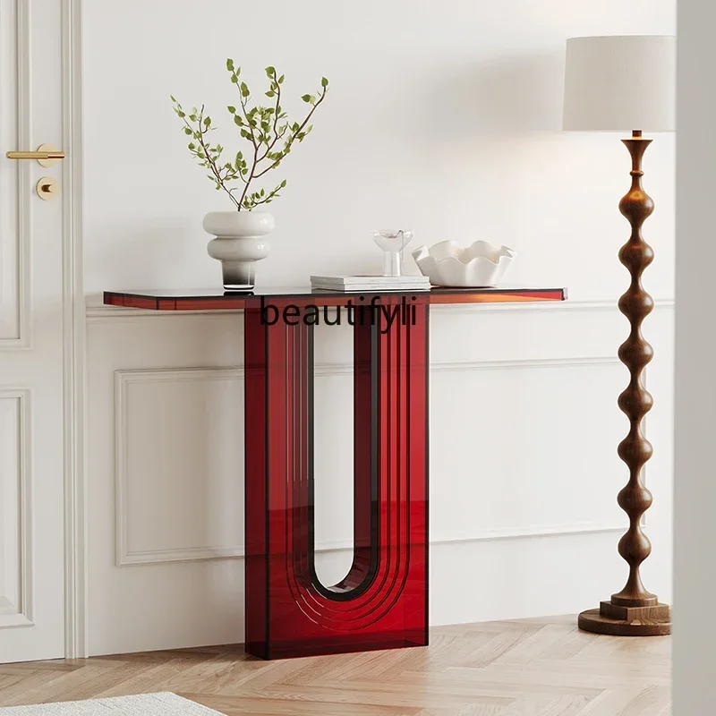 Q Nordic light luxury, entryway table acrylic modern simple entryway cabinet, very narrow display rack
Q Nordic light luxury, entryway table acrylic modern simple entryway cabinet, very narrow display rack