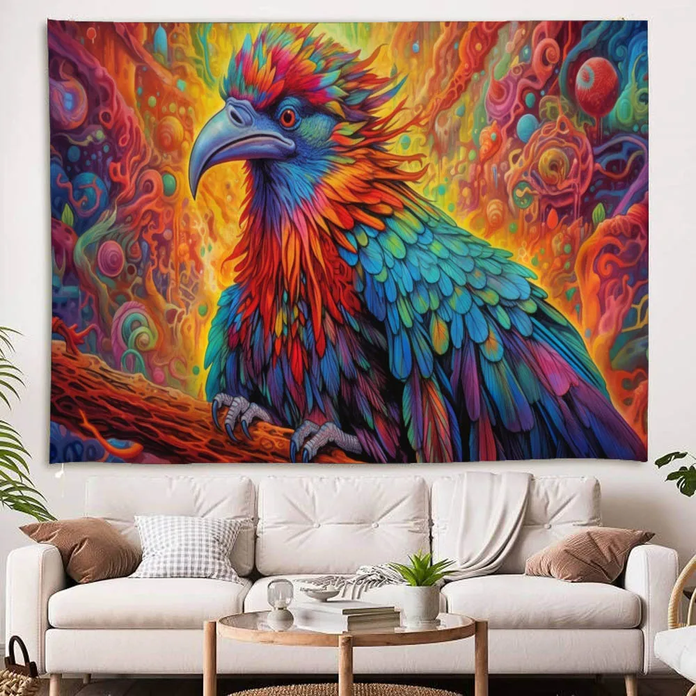 Fantasy bird tapestry wall decoration, cartoon background wall cloth, bedroom and game room home decoration pendant
Fantasy bird tapestry wall decoration, cartoon background wall cloth, bedroom and game room home decoration pendant