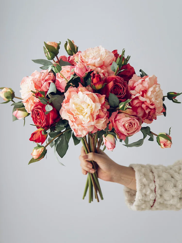 Artificial Roses And Peonies Table Decoration Vintage Oil Painting Sle Floral Art Set Classical Rose Simulated Fl...
Artificial Roses And Peonies Table Decoration Vintage Oil Painting Sle Floral Art Set Classical Rose Simulated Fl...