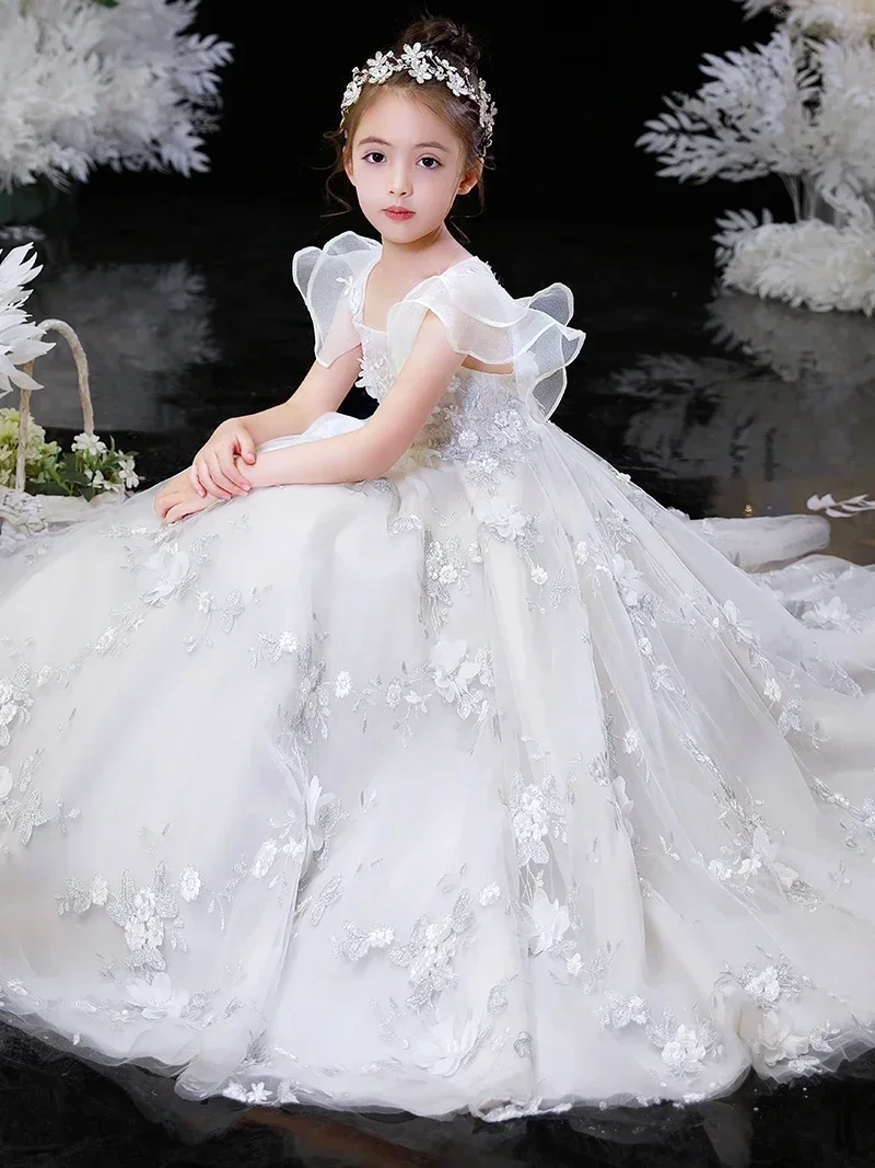 Flower Girl Backless Clothing For Weeding Banquet Long Dress Princess Girls Evening Dress New Floral Ball Gown Dresses
Flower Girl Backless Clothing For Weeding Banquet Long Dress Princess Girls Evening Dress New Floral Ball Gown Dresses