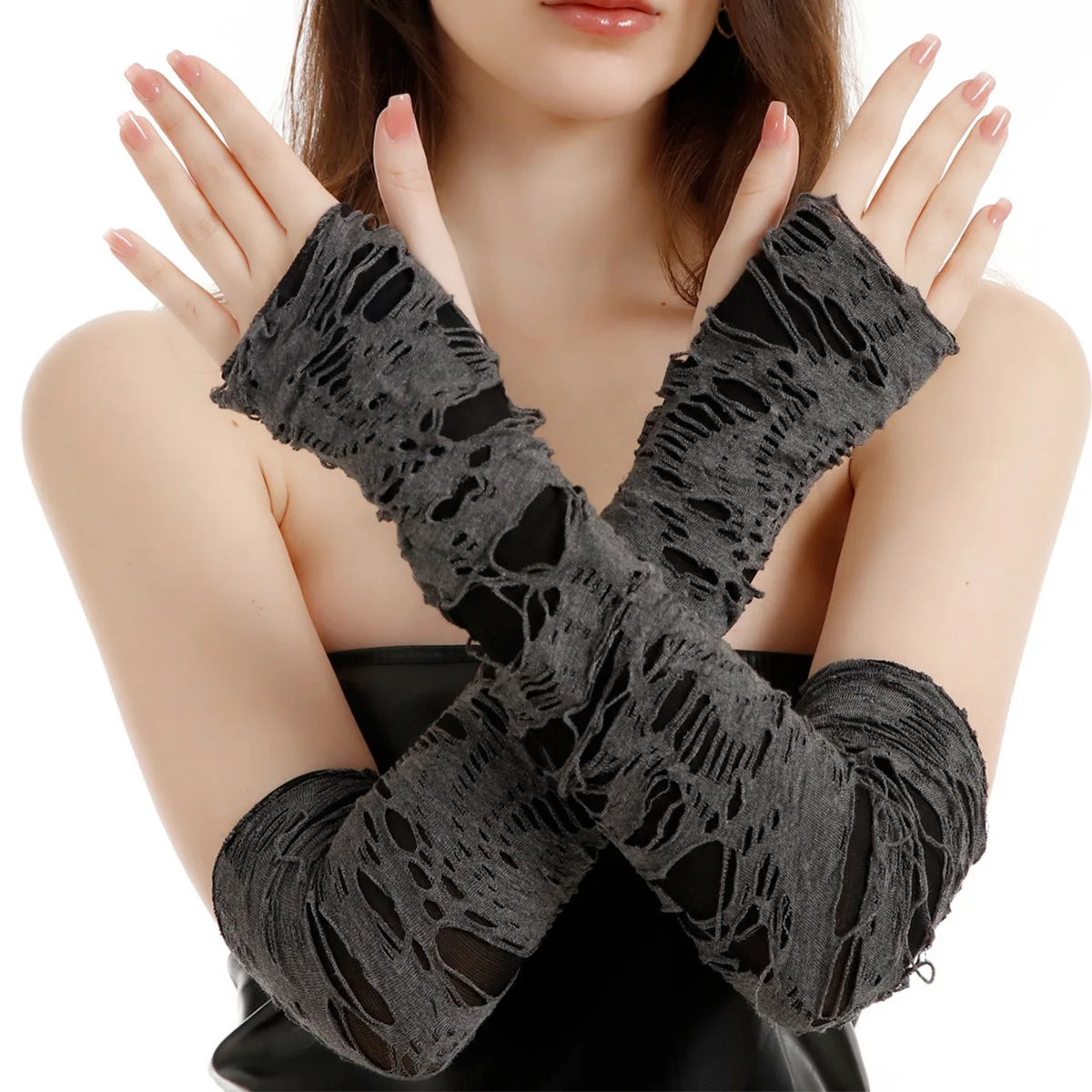 5 Pairs Wholesale Women's Fingerless Ripped Long Glove Boy Girls Dancing Performance Party Gloves R2550
5 Pairs Wholesale Women's Fingerless Ripped Long Glove Boy Girls Dancing Performance Party Gloves R2550