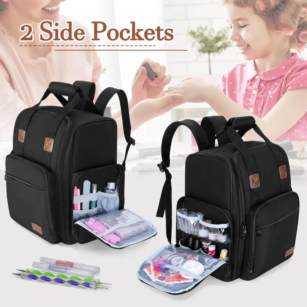 Nail Polish Organizer Backpack Holds 84 Bottles and a Nail Lamp,Nail Polish Backpack with 3 Removable Pouches,Black
Nail Polish Organizer Backpack Holds 84 Bottles and a Nail Lamp,Nail Polish Backpack with 3 Removable Pouches,Black