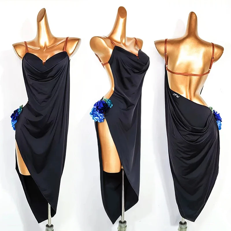 Adult Latin Dance Dress Summer Backless Black Dresses Tango Dancing Stage Outfit Women Training Clothes Latin Dancewear VDL5764
Adult Latin Dance Dress Summer Backless Black Dresses Tango Dancing Stage Outfit Women Training Clothes Latin Dancewear VDL5764