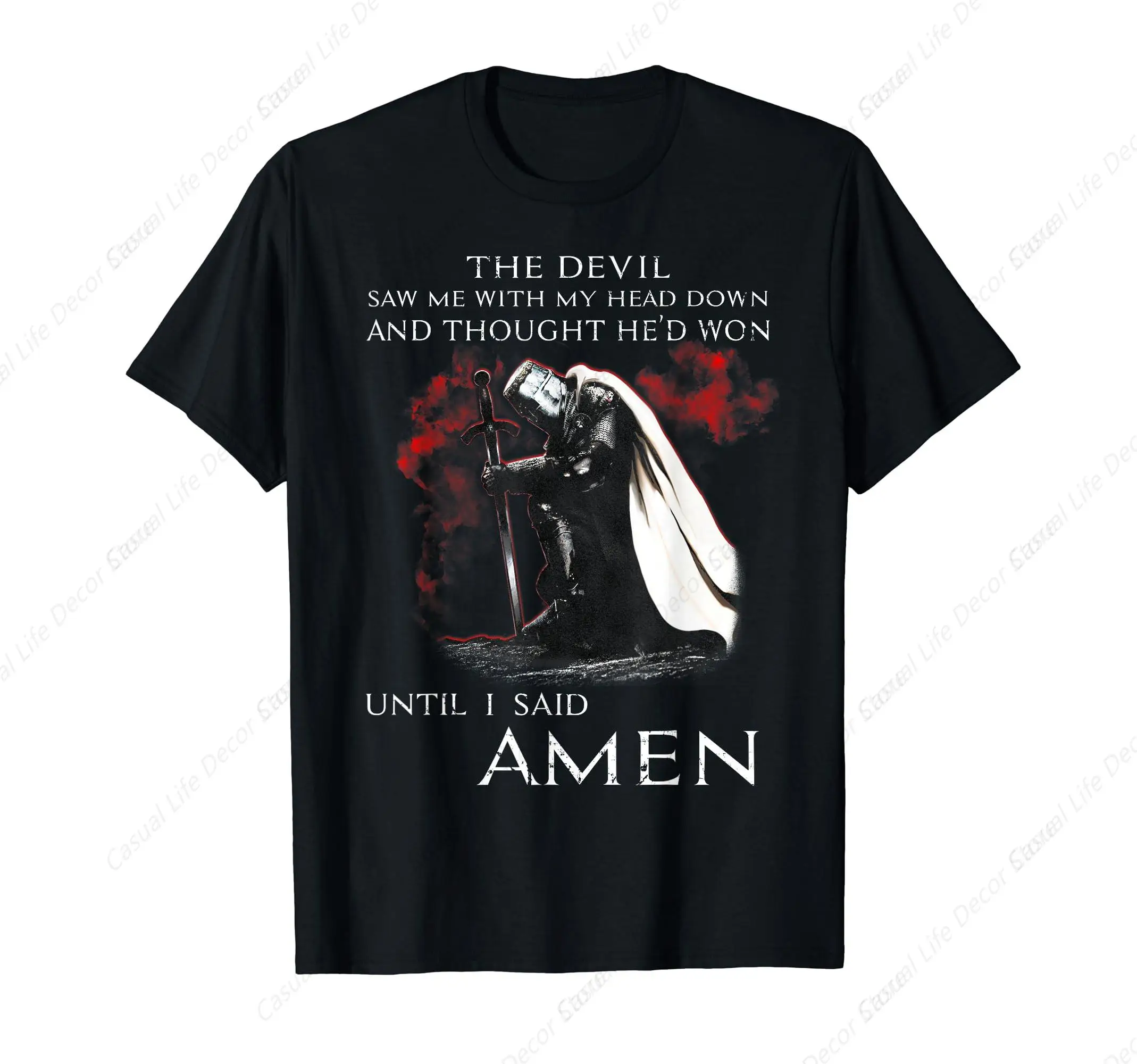Knight Templar Until I Said Amen Crusader T-Shirt
Knight Templar Until I Said Amen Crusader T-Shirt