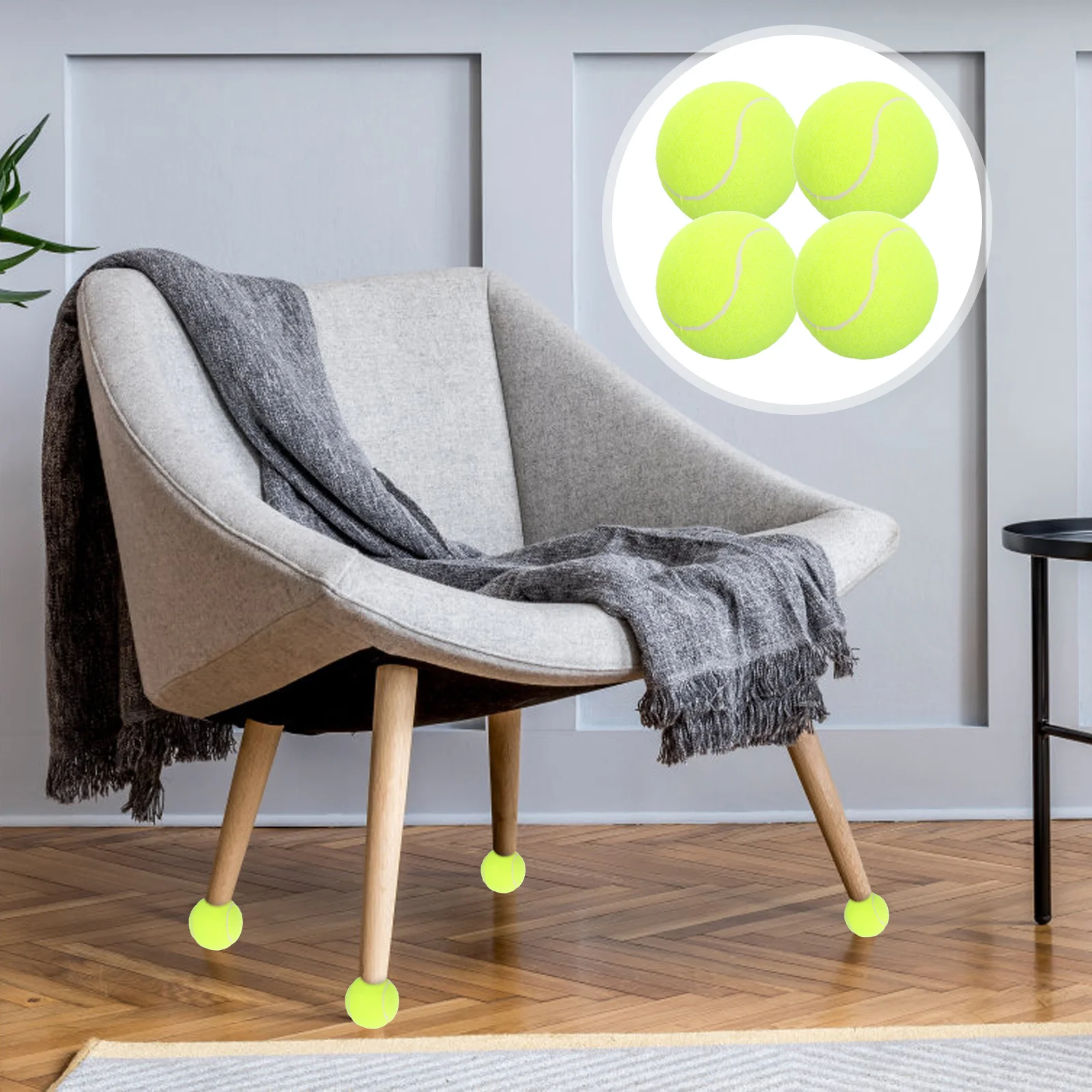 4Pcs Pre-Cut Tennis Ball Protectors for Furniture Legs Soft Rubber for Chair Table Desk Cabinet Anti-Scratch Foot
4Pcs Pre-Cut Tennis Ball Protectors for Furniture Legs Soft Rubber for Chair Table Desk Cabinet Anti-Scratch Foot