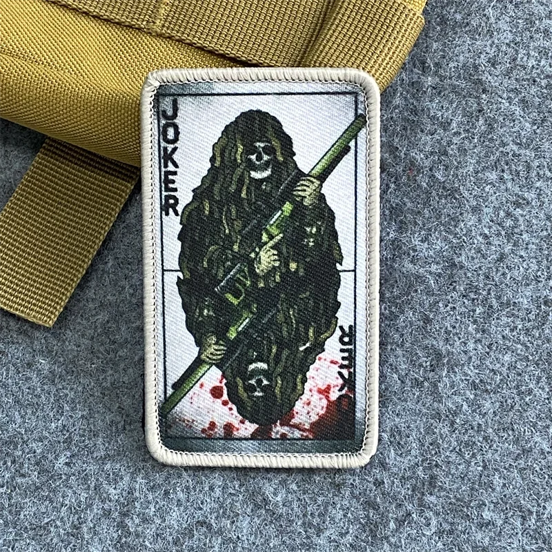 "Joker, Tactical" Morale Badges Geely Clothing Skull Soldier Patches Armband Hook and Loop Outdoor Backpack Decorative Stickers
"Joker, Tactical" Morale Badges Geely Clothing Skull Soldier Patches Armband Hook and Loop Outdoor Backpack Decorative Stickers