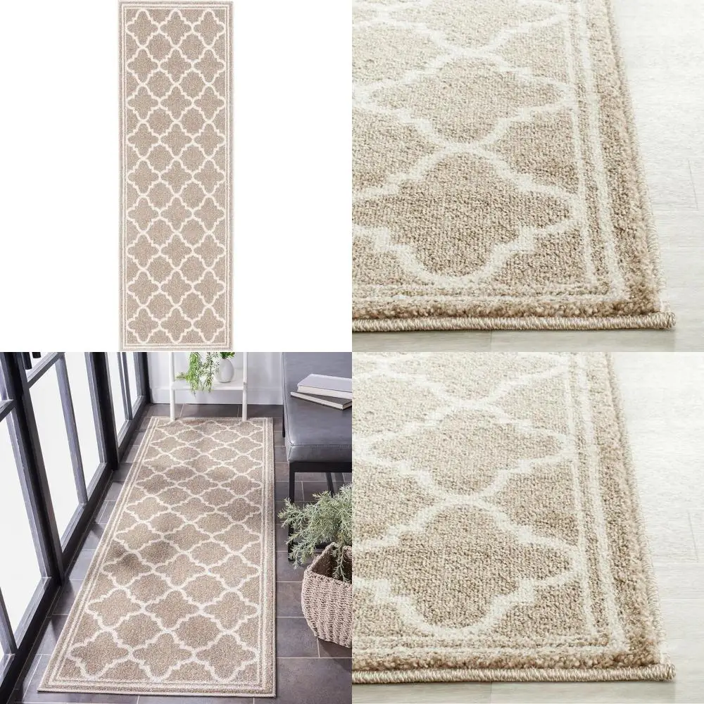 Moroccan Trellis Runner Rug, 2'3x7' Wheat Beige, Non-Shedding, Ideal for Living Rooms and Bedrooms, High Traffic Areas (AMT422S)
Moroccan Trellis Runner Rug, 2'3x7' Wheat Beige, Non-Shedding, Ideal for Living Rooms and Bedrooms, High Traffic Areas (AMT422S)
