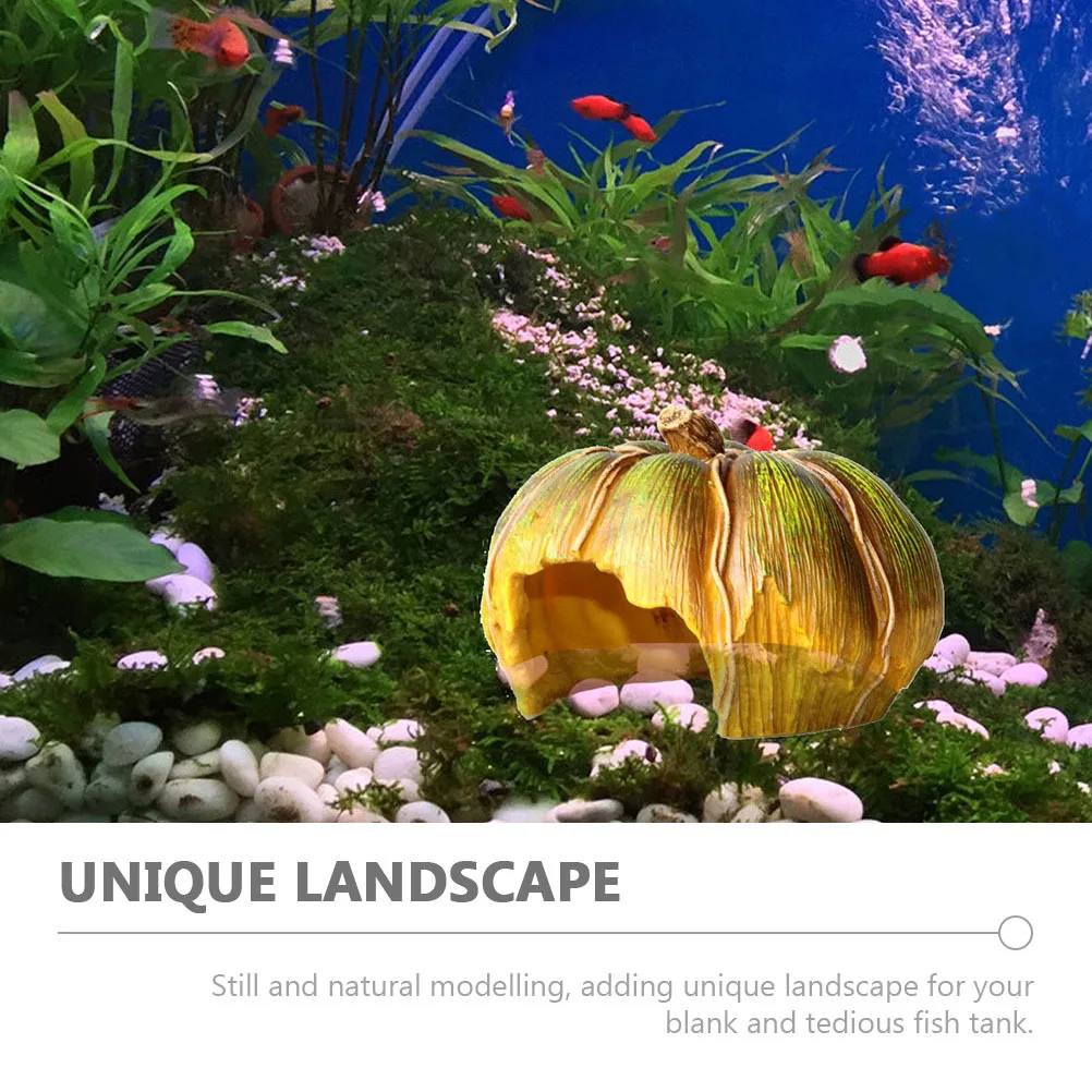 Decorative Aquarium Cave Premium Pumpkin House Shelter for Fish Tank Vivid Compact Safe Retreat Natural Looking Tabletop Water
Decorative Aquarium Cave Premium Pumpkin House Shelter for Fish Tank Vivid Compact Safe Retreat Natural Looking Tabletop Water