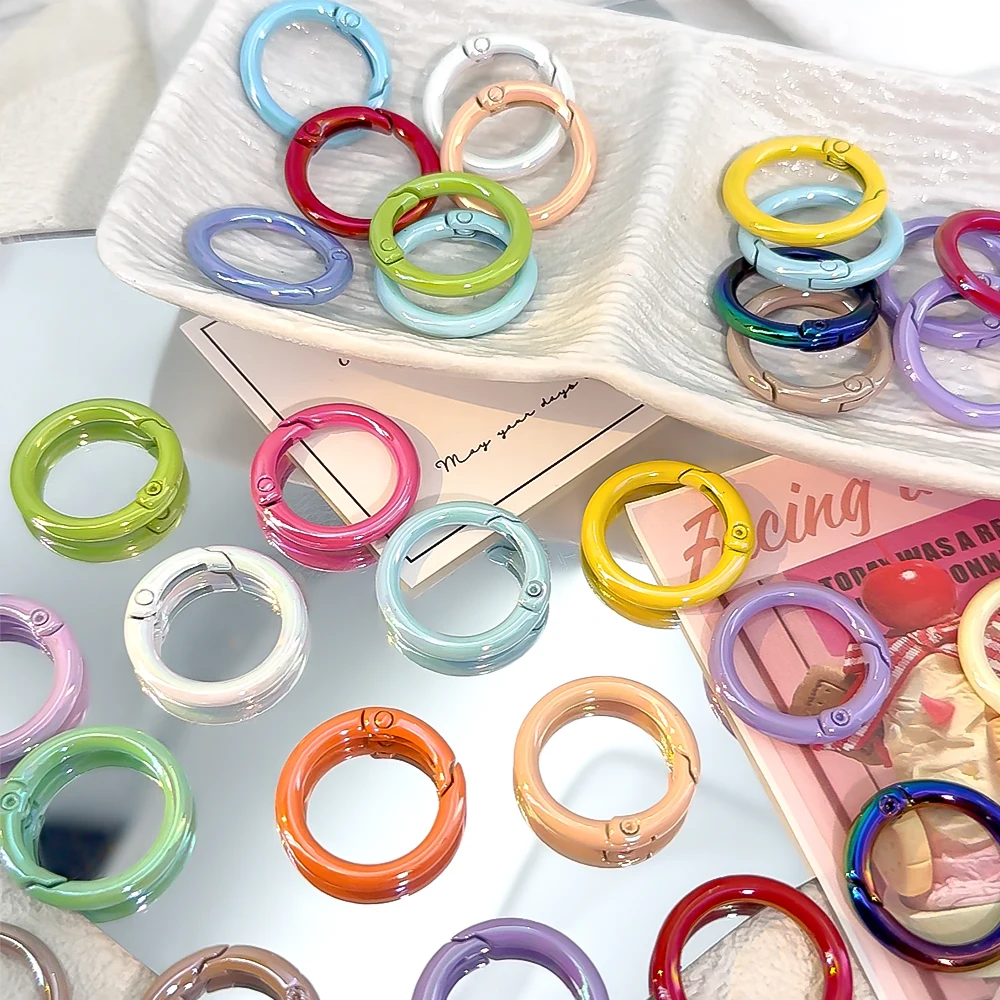 10pcs Color Metal O Ring Spring Clasp Keyring Hook Buckle for DIY Handbag Keychain Dog Chains Phone Pouch Jewelry Making
10pcs Color Metal O Ring Spring Clasp Keyring Hook Buckle for DIY Handbag Keychain Dog Chains Phone Pouch Jewelry Making