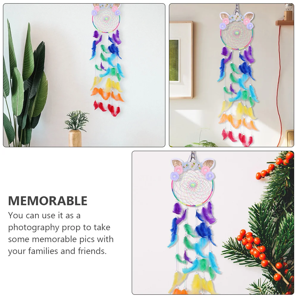 1 pc Decorative Dream Catcher Handmade Ornament Creative Door Pendant Colorful Unicorn Theme Charm Stylish Wall Hanging
1 pc Decorative Dream Catcher Handmade Ornament Creative Door Pendant Colorful Unicorn Theme Charm Stylish Wall Hanging