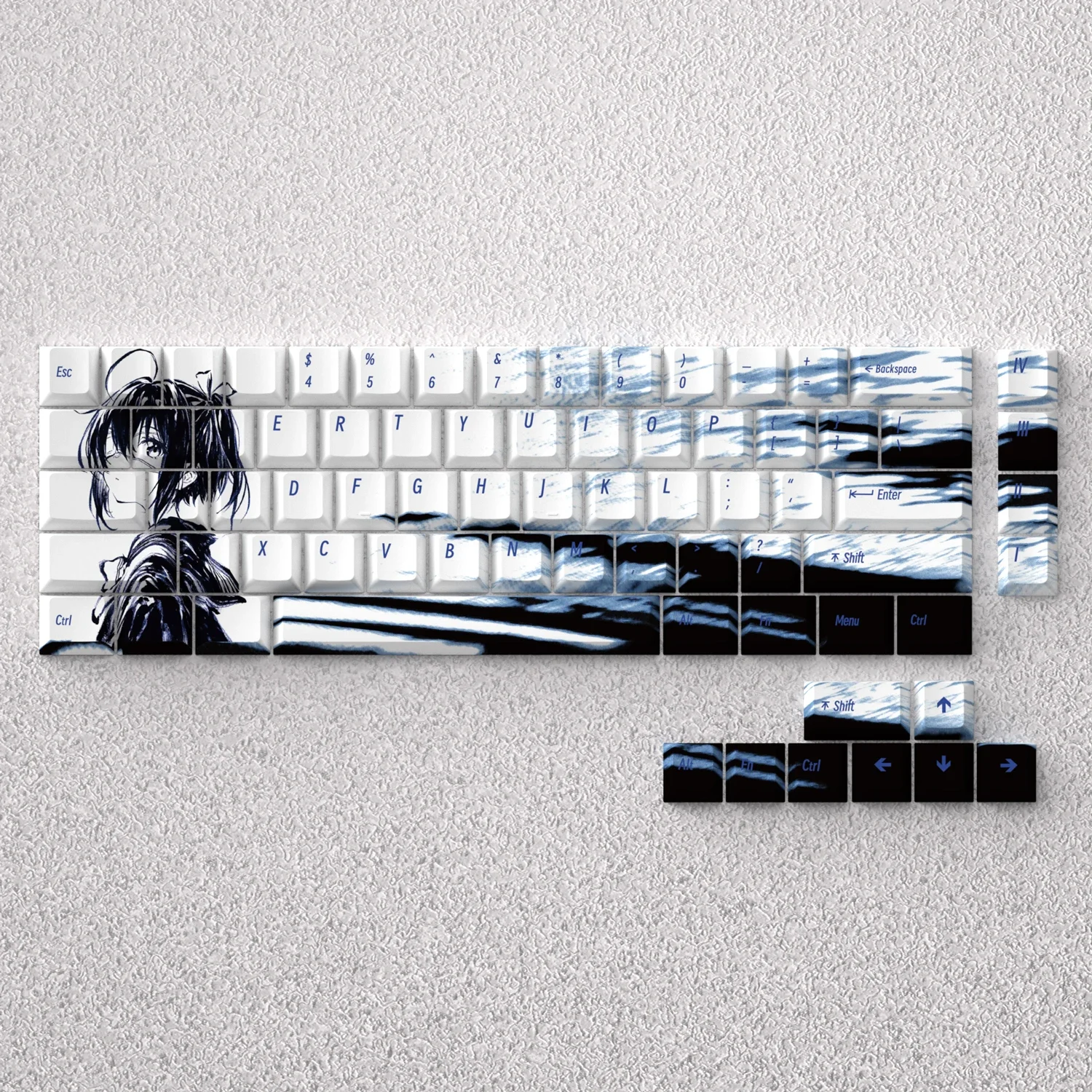 PBT Keycaps Rikka Takanashi 73 Keys Anime Comic Dye Sublimation Cherry Height for 61 65 68 Mechanical Keyboard Anne Pro 2 GK61
PBT Keycaps Rikka Takanashi 73 Keys Anime Comic Dye Sublimation Cherry Height for 61 65 68 Mechanical Keyboard Anne Pro 2 GK61