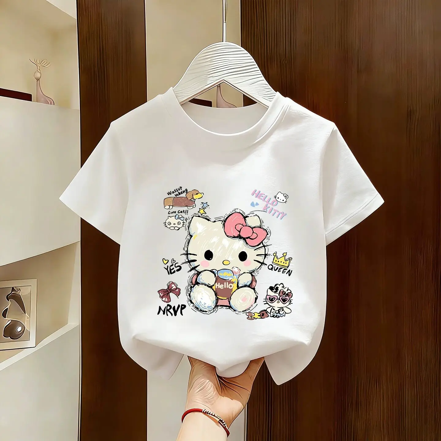 Girls' short-sleeved T-shirt for children 2026 new summer cartoon Hello Kitty top - versatile and suitable for all occasions
Girls' short-sleeved T-shirt for children 2026 new summer cartoon Hello Kitty top - versatile and suitable for all occasions