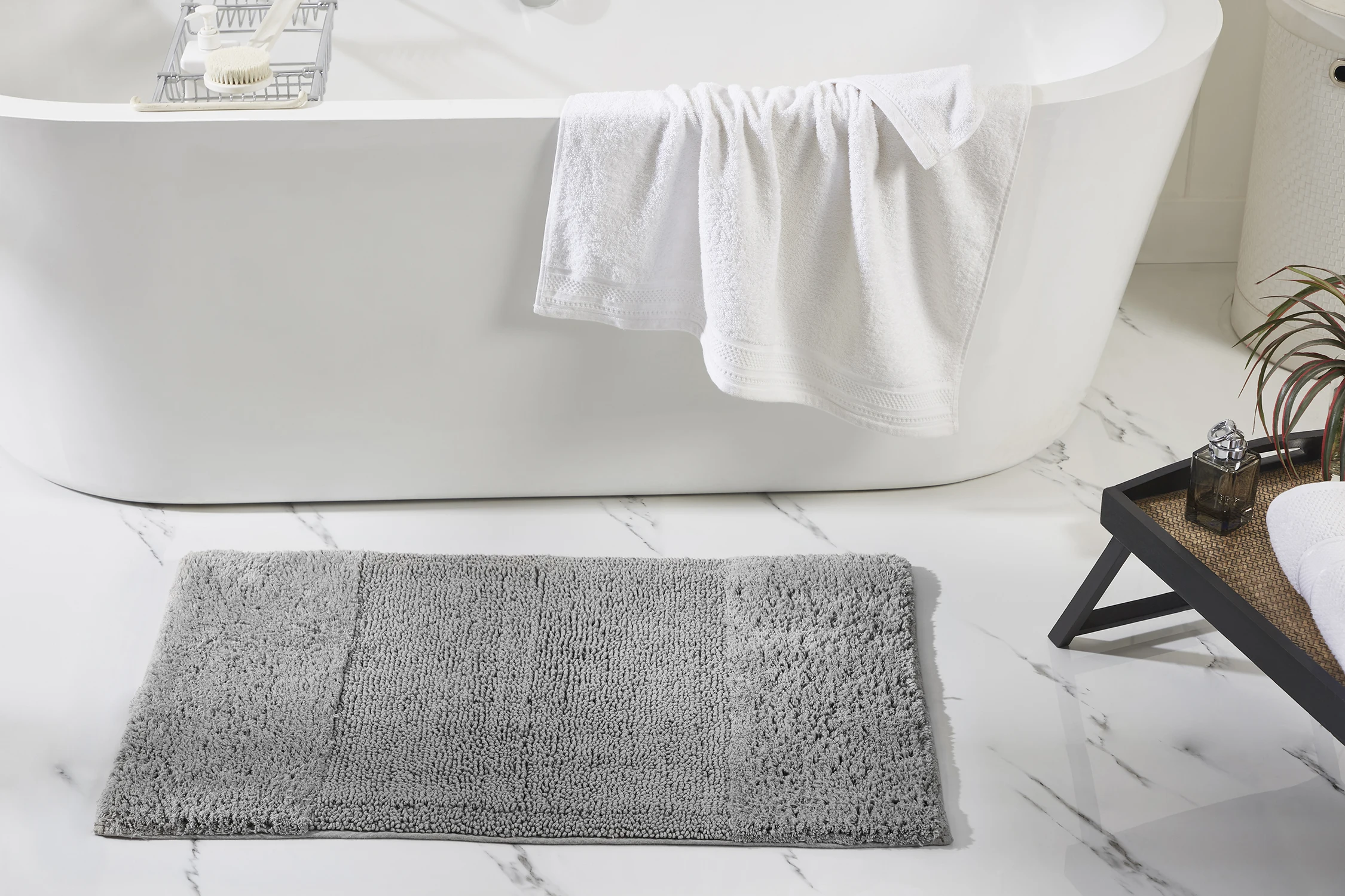 4 Piece Bathroom Rug Set, 100% Cotton, Extra Soft Tufted Bath Mat, Water Absorbent & Non Slip Bath Rug, (Gray) Granada Collectio
4 Piece Bathroom Rug Set, 100% Cotton, Extra Soft Tufted Bath Mat, Water Absorbent & Non Slip Bath Rug, (Gray) Granada Collectio