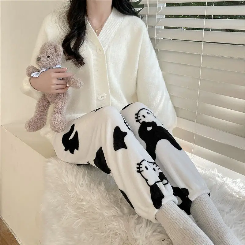 Sanrio Hello Kitty Women's Y2K Sleeping Pant Kawaii Cartoon Winter Pajama Pants Flannel Warm Sleepwear Trousers Home Clothes New
Sanrio Hello Kitty Women's Y2K Sleeping Pant Kawaii Cartoon Winter Pajama Pants Flannel Warm Sleepwear Trousers Home Clothes New