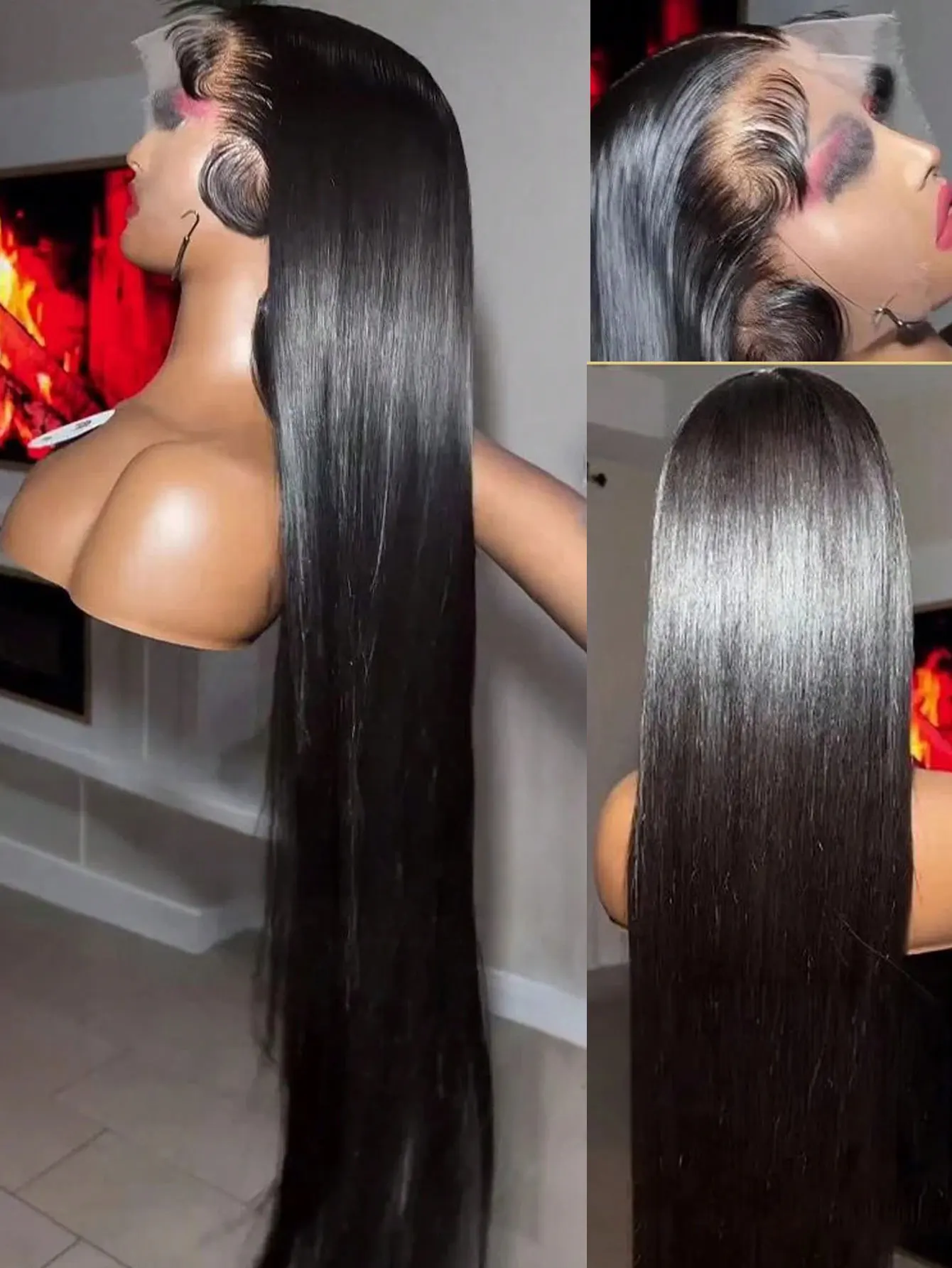 Парик из натуральных бразильских волос 13x6 HD с прозрачной кружевной основой, предварительно выщипанный, плотность 250%, 40 дюймов, черный, прямой, с эффектом «волна», 100% натуральные волосы
Парик из натуральных бразильских волос 13x6 HD с прозрачной кружевной основой, предварительно выщипанный, плотность 250%, 40 дюймов, черный, прямой, с эффектом «волна», 100% натуральные волосы