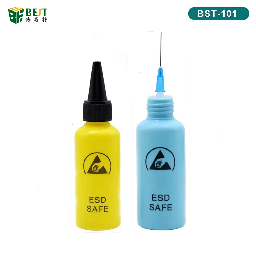 60ml Plastic ESD Alcohol Bottle Dispenser for Static Sensitive Components Alcohol Wiper ESD Fluid Bottle
60ml Plastic ESD Alcohol Bottle Dispenser for Static Sensitive Components Alcohol Wiper ESD Fluid Bottle