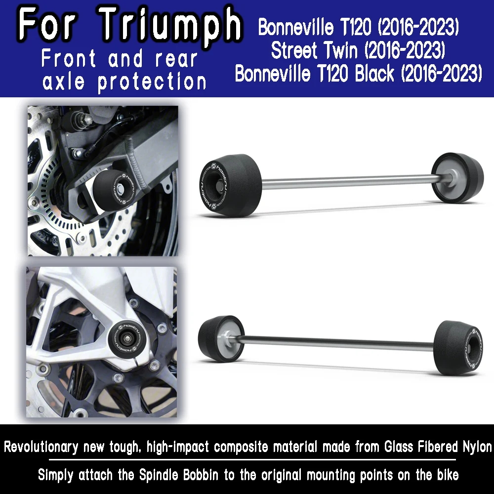 For Triumph Bonneville T120 / Black / Street Twin / 2016 2017 2018 2019 2020 2021-2023 Front and rear axle anti drop device
For Triumph Bonneville T120 / Black / Street Twin / 2016 2017 2018 2019 2020 2021-2023 Front and rear axle anti drop device