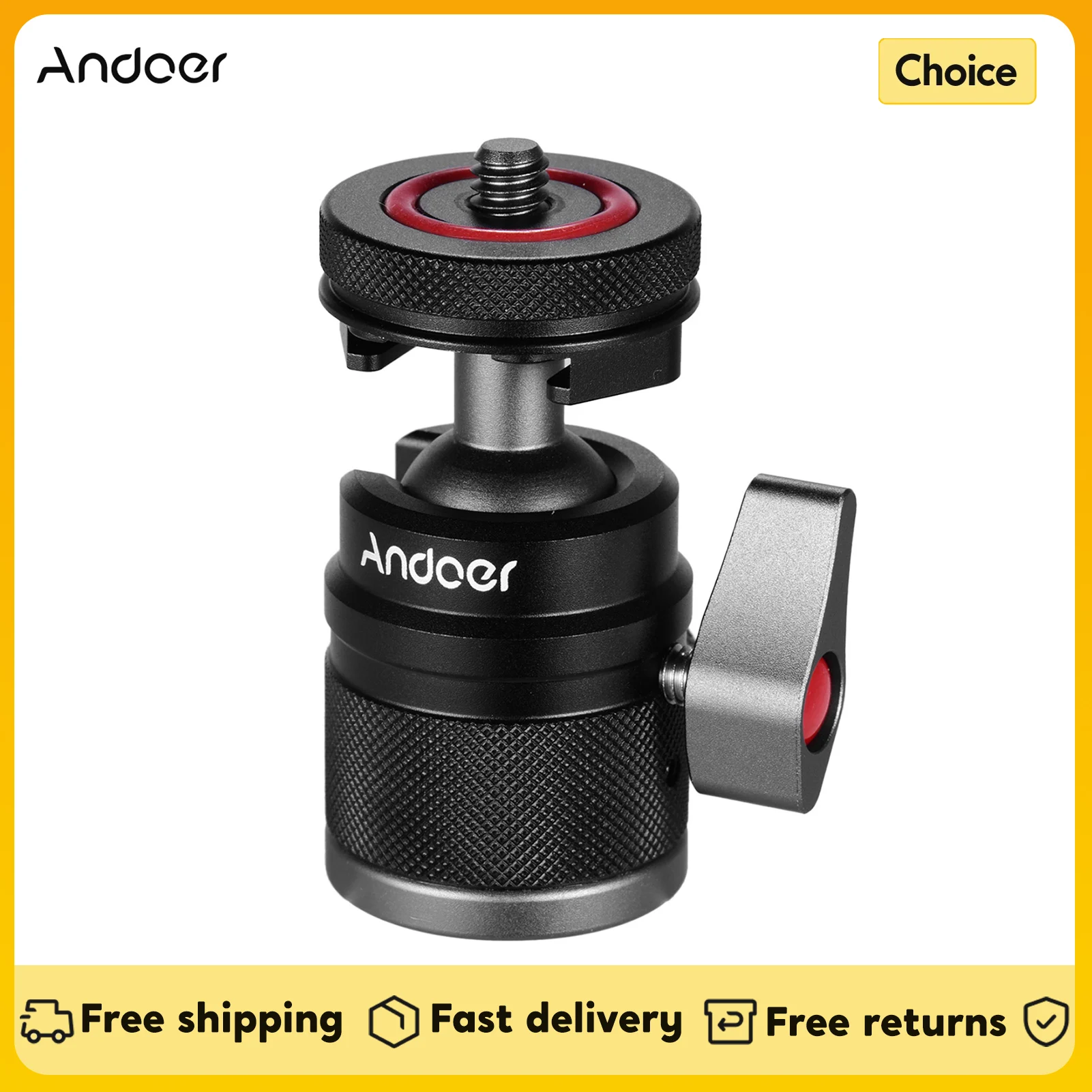 Andoer мини Холодный башмак шариковая головка двойного использования с 1/4-дюймовым винтом крепление холодного башмака Поворот на 360 ° для камеры держатель телефона Speedlite штатив
Andoer мини Холодный башмак шариковая головка двойного использования с 1/4-дюймовым винтом крепление холодного башмака Поворот на 360 ° для камеры держатель телефона Speedlite штатив