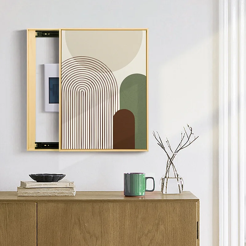 Nordic abstract line meter box decorative painting vertical plate can be pushed and pulled to block the distribution box hanging
Nordic abstract line meter box decorative painting vertical plate can be pushed and pulled to block the distribution box hanging