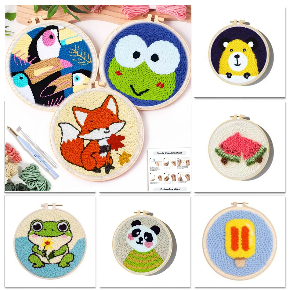 SDOYUNO Cute Cartoon Animal Punch Needle Embroidery Kit for Beginners Rug hooking DIY Crafts Kit Needlework Art Home Decor
SDOYUNO Cute Cartoon Animal Punch Needle Embroidery Kit for Beginners Rug hooking DIY Crafts Kit Needlework Art Home Decor