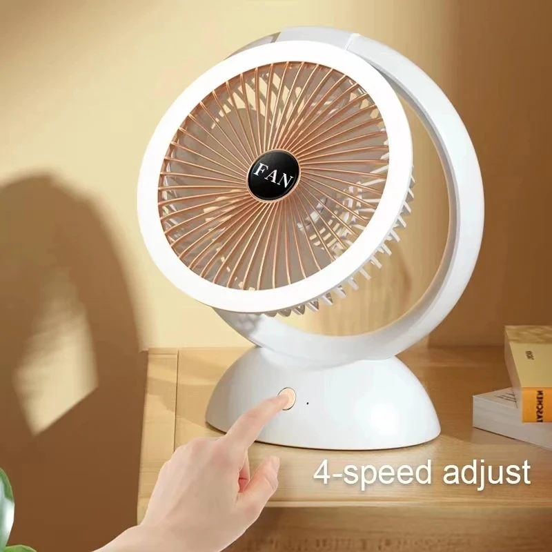 4-Speed Portable Desktop Fan With Led Light USB Rechargeable Multifunctional Mini Cooling Fan Home Low Noise Silent Small Fan
4-Speed Portable Desktop Fan With Led Light USB Rechargeable Multifunctional Mini Cooling Fan Home Low Noise Silent Small Fan