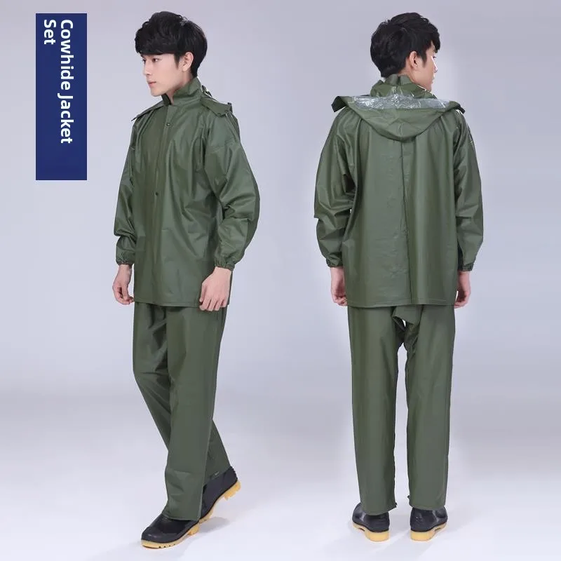 Outdoor Workwear Waterproof Oxford Cloth Raincoat And Rainpants Set Adult Two-Piece Protective Gear Breathable Thickened for ...
Outdoor Workwear Waterproof Oxford Cloth Raincoat And Rainpants Set Adult Two-Piece Protective Gear Breathable Thickened for ...