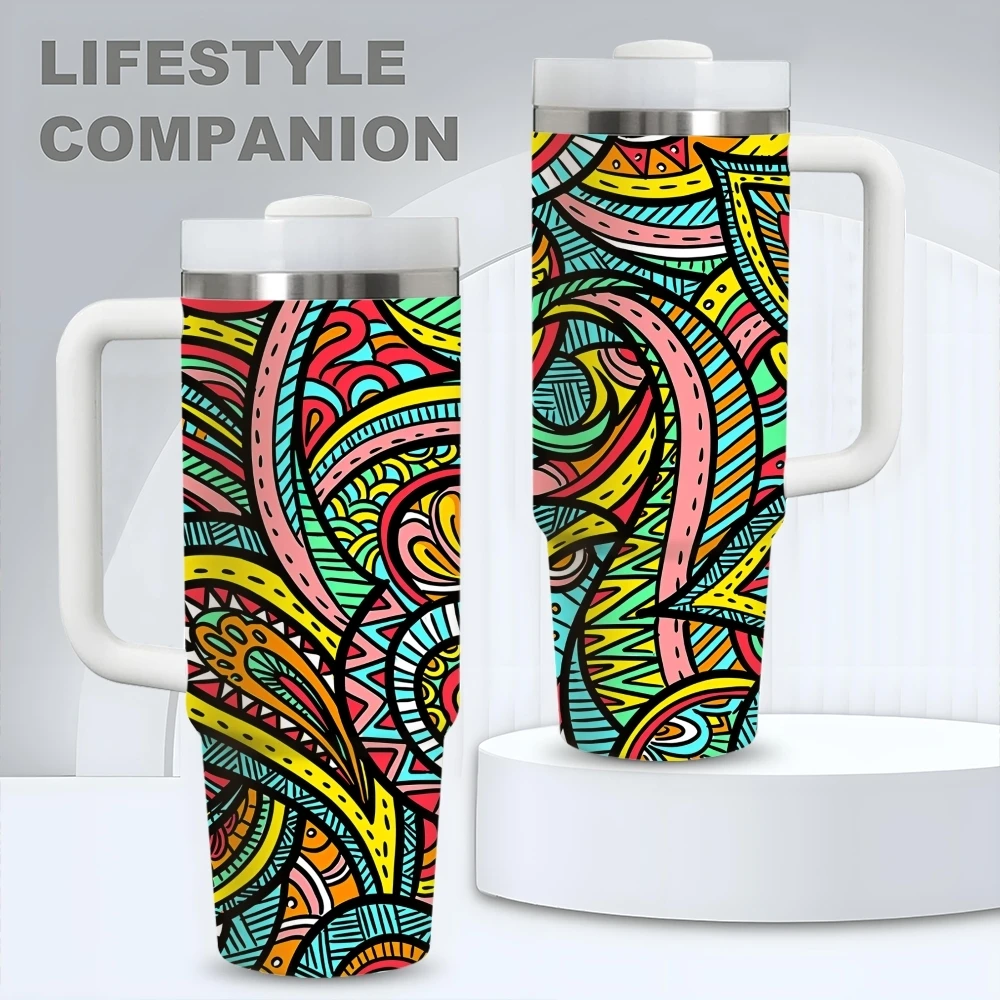 Classic Boho style Vacuum Flasks 40oz Stainless Steel Vacuum Insulated Tumbler with Straw Leak Resistant Travel Mug
Classic Boho style Vacuum Flasks 40oz Stainless Steel Vacuum Insulated Tumbler with Straw Leak Resistant Travel Mug