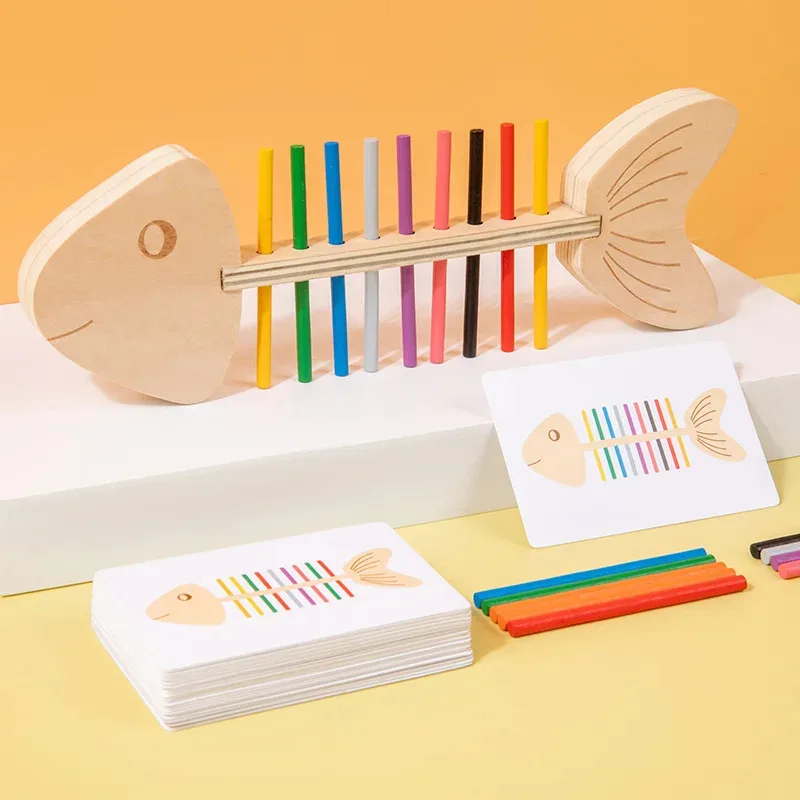 TEMIKIDS Fish Bone Wooden Pairing Children Puzzle Color Cognition Early Education Fine Motor Training Montessori Teaching Aids T
TEMIKIDS Fish Bone Wooden Pairing Children Puzzle Color Cognition Early Education Fine Motor Training Montessori Teaching Aids T