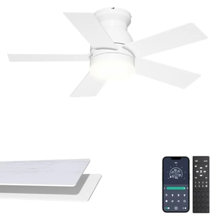 32'' Small Ceiling Fan with Light, Mini Low Profile Flush Mount Fan for Hallway and Closet, Quiet DC Motor, Modern Tiny Space C
32'' Small Ceiling Fan with Light, Mini Low Profile Flush Mount Fan for Hallway and Closet, Quiet DC Motor, Modern Tiny Space C