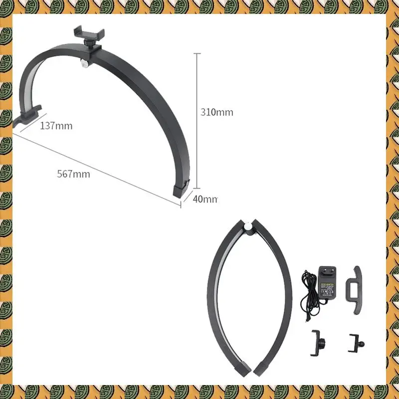 A77I 22Inch Beauty Lamp Fill Light 20W Touch Control Half Moon Foldable Manicure Beauty Light With Phone Clip Black US Plug
A77I 22Inch Beauty Lamp Fill Light 20W Touch Control Half Moon Foldable Manicure Beauty Light With Phone Clip Black US Plug