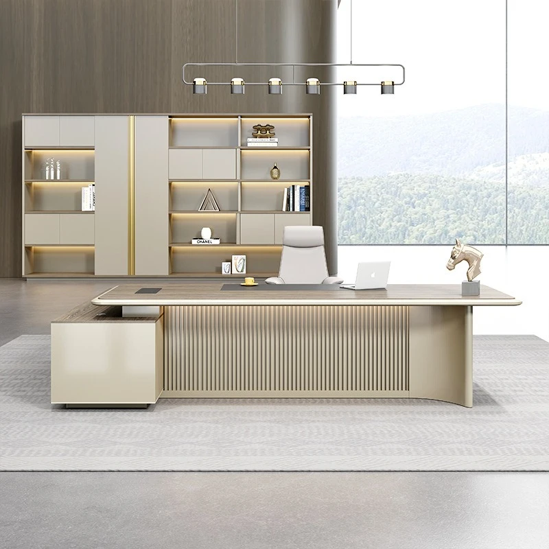 design light luxury boss table paint large high-end comfortabl table and chair combination fashionable bureau Office furniture
design light luxury boss table paint large high-end comfortabl table and chair combination fashionable bureau Office furniture