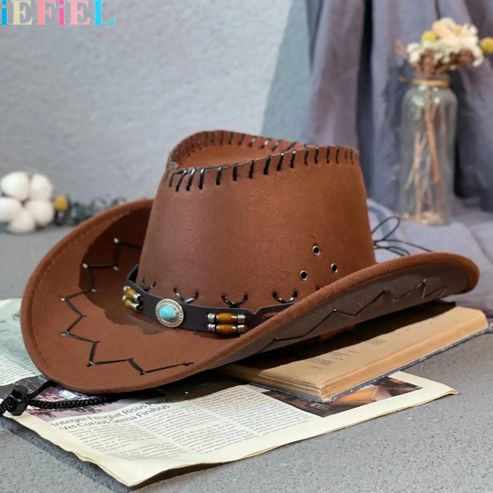 Vintage Cowboy Hat Western Cowboy Hat for Men Women Classic Suede Fedora Hat Rolled Wide Brim Hat
Vintage Cowboy Hat Western Cowboy Hat for Men Women Classic Suede Fedora Hat Rolled Wide Brim Hat