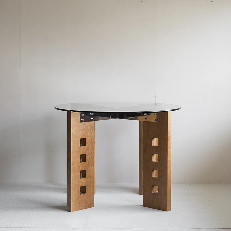 Round glass solid wood dining table 1.2 meters Nordic Nordic Nordic black wabi ****
Round glass solid wood dining table 1.2 meters Nordic Nordic Nordic black wabi ****