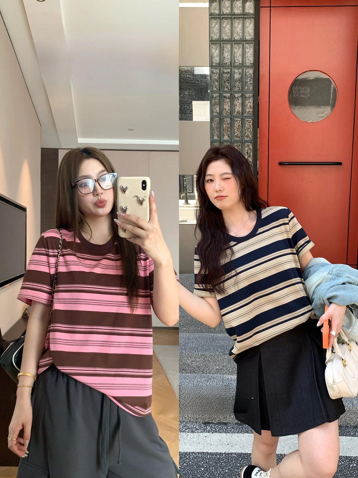 NAZ plus Size Summer Vintage Striped Slimming Short Sleeve T-Shirt Fashionable Casual Cotton Blend Women's Top
NAZ plus Size Summer Vintage Striped Slimming Short Sleeve T-Shirt Fashionable Casual Cotton Blend Women's Top