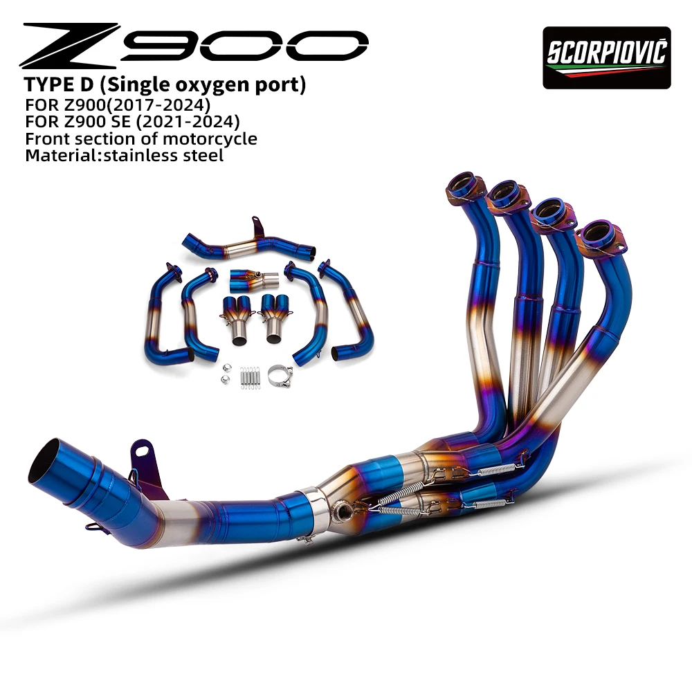 Motorcycle Exhaust Escape For ninja Z900 Z 900 2017-2026 Front Slip On Link Pipe With 2 oxygen sensors Connect Original Muffler
Motorcycle Exhaust Escape For ninja Z900 Z 900 2017-2026 Front Slip On Link Pipe With 2 oxygen sensors Connect Original Muffler