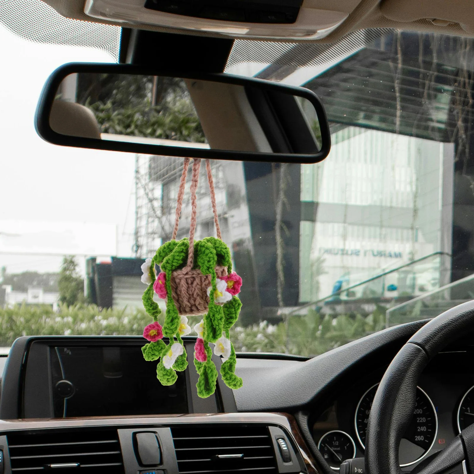 Car Decorative Hanging Plant Crochet Accessories Rearview Mirror Charms Polyester Ornaments Pink Flowers Cactus Basket Car
Car Decorative Hanging Plant Crochet Accessories Rearview Mirror Charms Polyester Ornaments Pink Flowers Cactus Basket Car