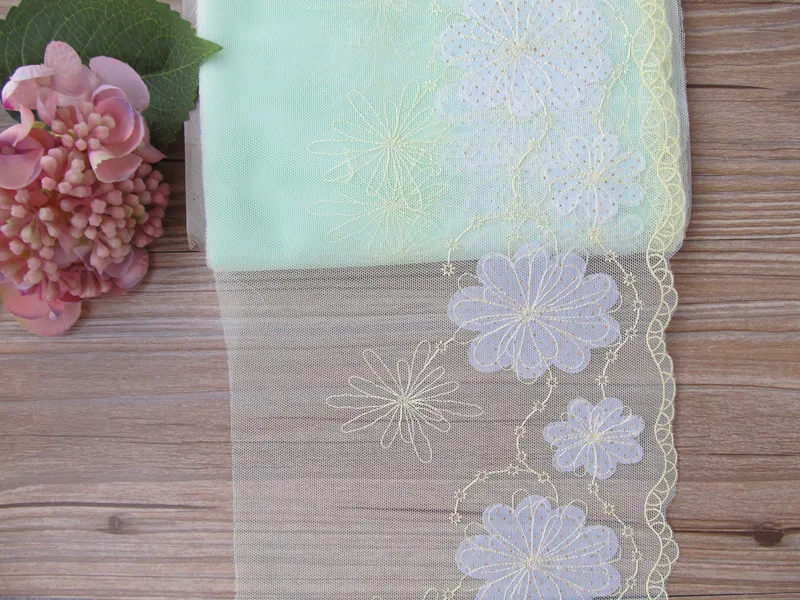 20Yards Light Green Mesh Tulle Embroidery Lace Trim DIY Craft Sewing Supplies Skirt Hem Decoration Accessory
20Yards Light Green Mesh Tulle Embroidery Lace Trim DIY Craft Sewing Supplies Skirt Hem Decoration Accessory