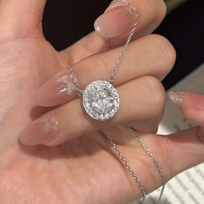 Apaison Exquisite 8x10mm 3 Carat Moissanite Women Pendant Necklace -Wedding Engagement 925 Sterling Silver Jewelry Gift
Apaison Exquisite 8x10mm 3 Carat Moissanite Women Pendant Necklace -Wedding Engagement 925 Sterling Silver Jewelry Gift