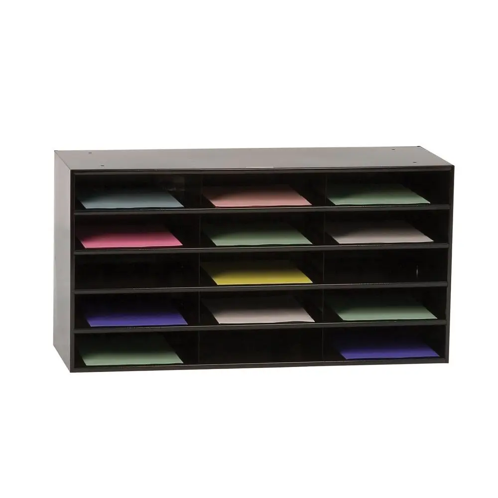 43408 Black Cold Rolled Steel Horizontal Literature Storage Rack, 333 4 Width x 173 4 Height x 115 8 Depth, 15 Pocket
43408 Black Cold Rolled Steel Horizontal Literature Storage Rack, 333 4 Width x 173 4 Height x 115 8 Depth, 15 Pocket