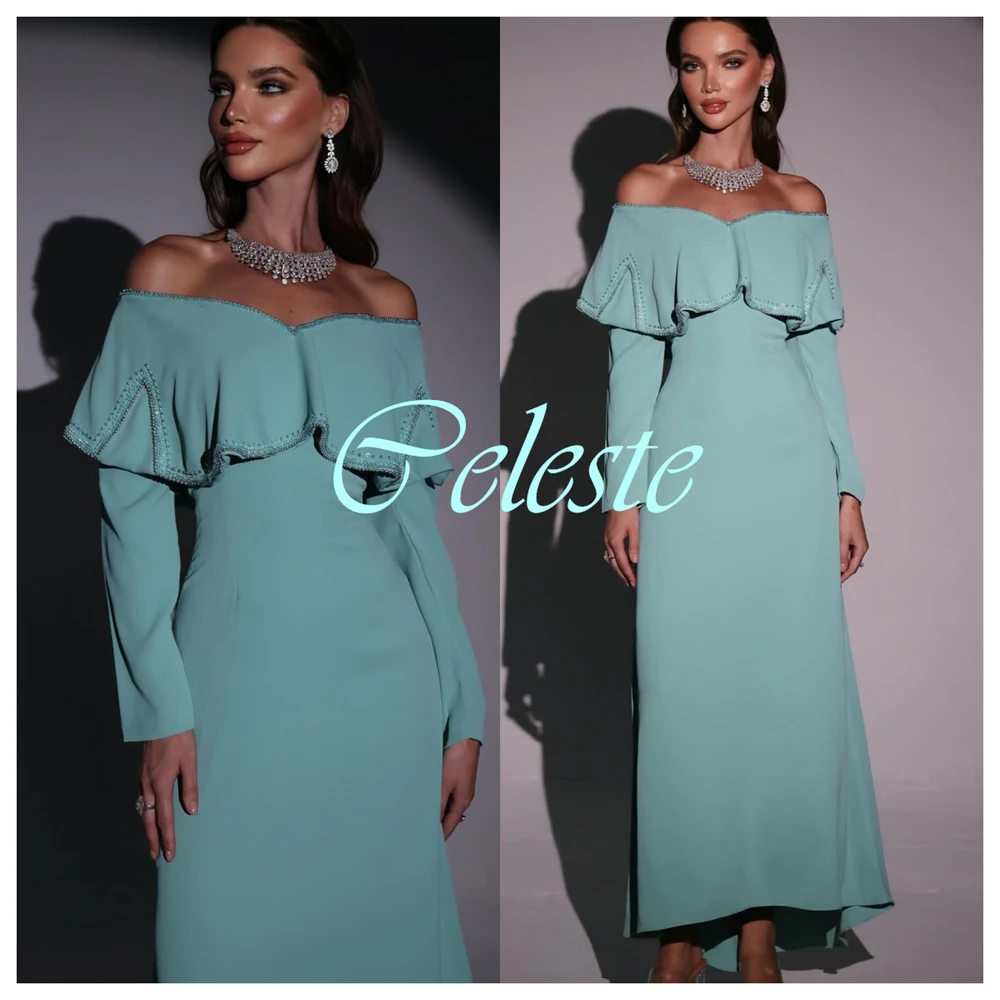 Customized Blue Ankle Length Evening Dress V-Neck Satin Long Sleeves Party Dress Fashion Ruched Soft Special Occasion Gowns
Customized Blue Ankle Length Evening Dress V-Neck Satin Long Sleeves Party Dress Fashion Ruched Soft Special Occasion Gowns
